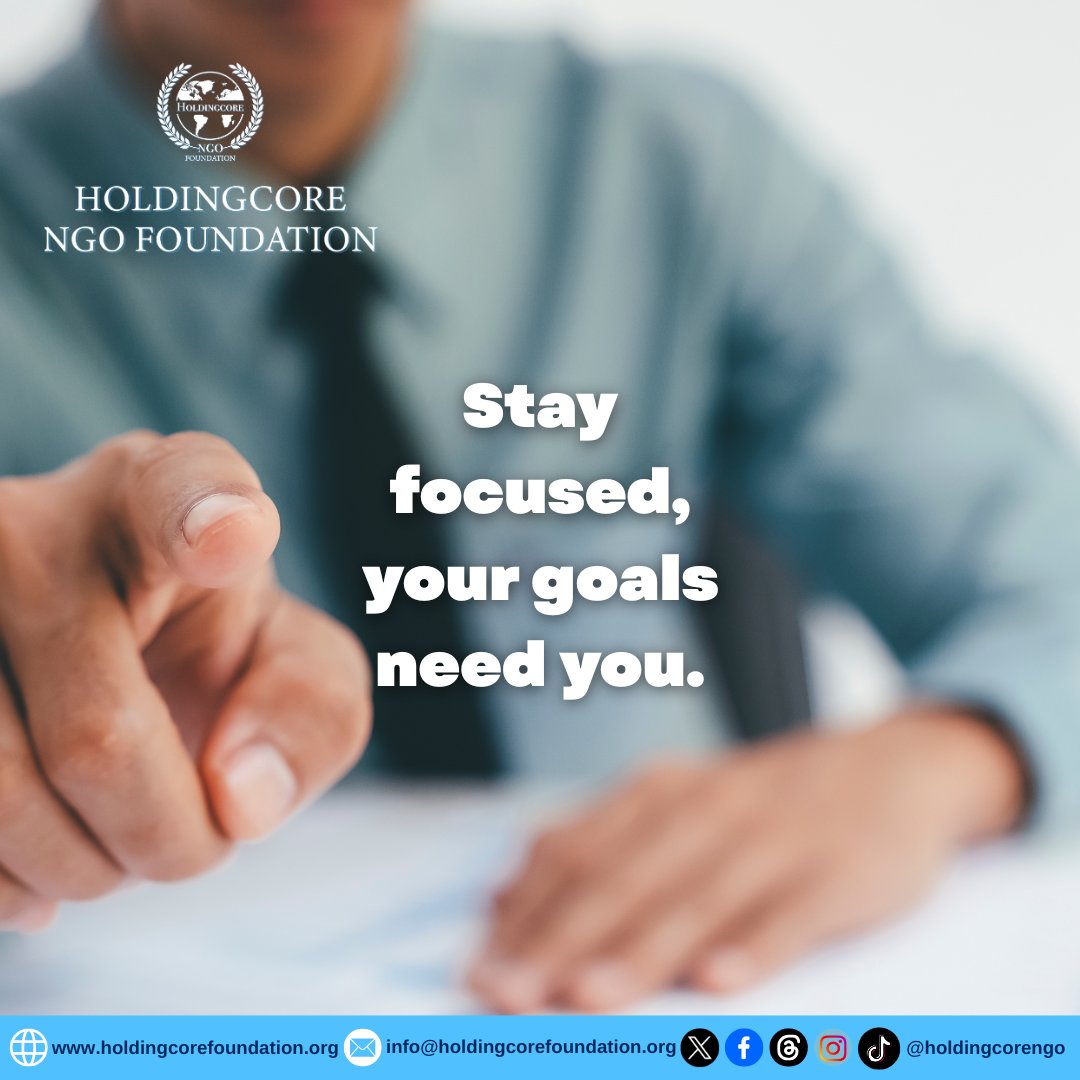 Holdingcorengo's tweet image. Keep your eye on the prize and block out the noise. Your dedication today is the key to your success tomorrow.

Tag a friend who is crushing their goals today! 

 #StayFocused #HoldingcoreEMPFoundation #GoalDigger #BlockOutTheNoise