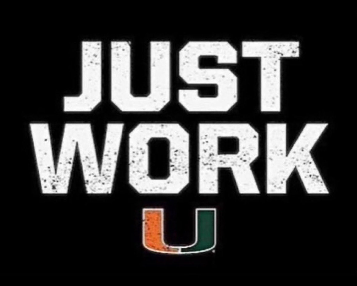 DO YOUR JOB‼️

THE TEAM, THE  C A N E S‼️

#GoCANES |  🙌🏾  |  #WORK