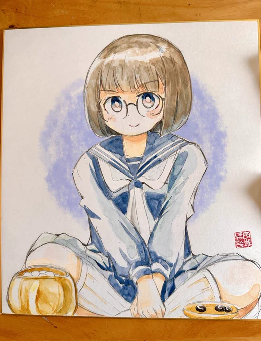今週末に平塚で行われる囲碁を巡るアート展で、展示販売用の透明水彩色紙の背景色を決めかねてて色々試してる。パソコン便利すぎる……