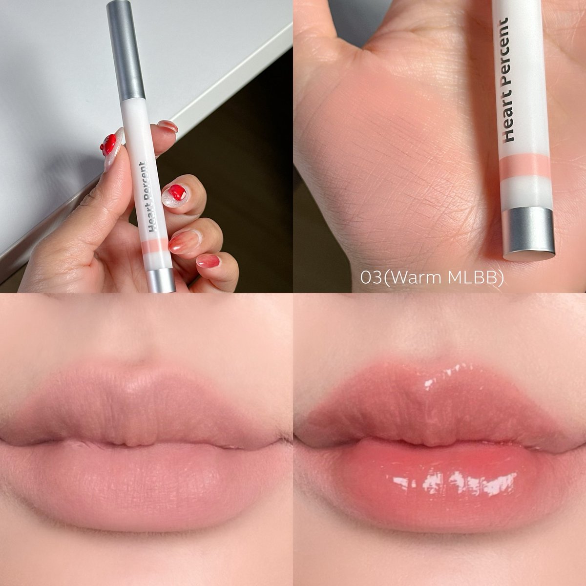 WiJupiter's tweet image. Lineproof Lip Pencil💦💋Heart Percent เนื้อนุ่มเขียนลื่นเบลอขอบปาก✨กลบสีปากมิดเหมือนเดิม เพิ่มเติมคือติดทนขึ้น👏🏼แล้วทนจริงงงๆขอบปากไม่หายทั้งวัน🥹ลุคนี้วิใช้ 𝟬𝟯 ROSE COTTON (สีติดWarm,MLBB แต่ไม่ติดส้ม สวยมากสีนี้)