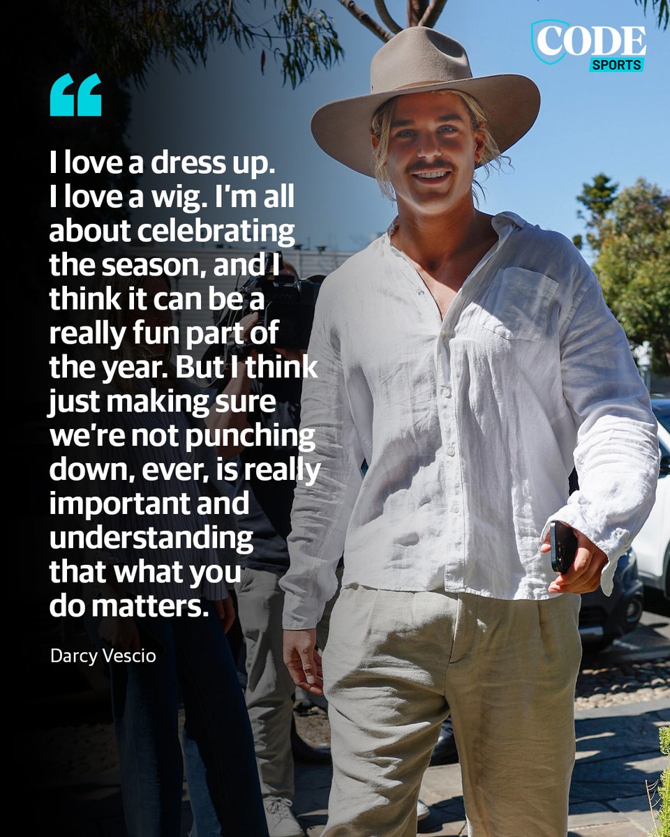 Darcy Vescio has urged footballers to stop “punching down” amid the controversy surrounding Bailey Smith and Geelong’s end-of-season celebrations.

✍️ <a href="/LaurenHeraldSun/">Lauren Wood</a> 

STORY 👉 bit.ly/3Ky6czr