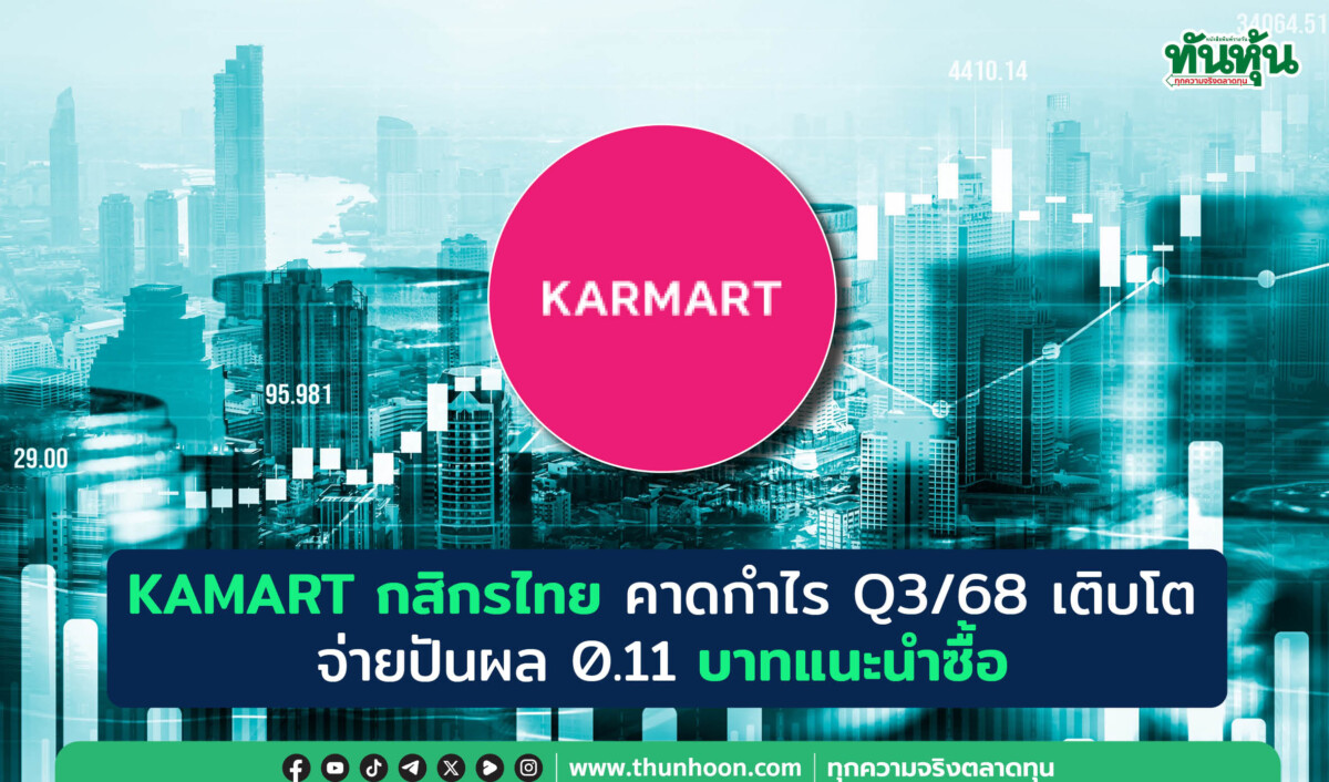 thunhoon1's tweet photo. KAMART กสิกรไทย คาดกำไร Q3/68 เติบโต จ่ายปันผล 0.11 บาทแนะนำซื้อ  
อ่านรายละเอียด คลิก https://t.co/sXdnmIaiSu 
#KAMART #กสิกรไทย #Thunhoon #ทันหุ้น #ทันหุ้นออนไลน์ https://t.co/7T1gD068oB