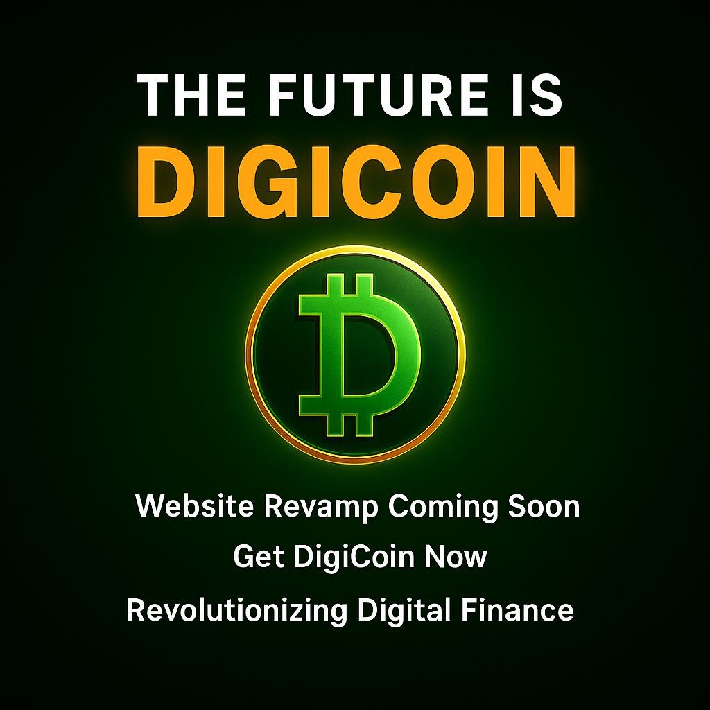 💚 Hey DigiFam!

The Future is Digicoin ⚡

We’re building something extraordinary on Solana - faster, smarter, and powered by you.

🌐 Our revamped website is almost here!
Sleeker design, smoother experience, and seamless Web3 integration for every member of the DigiFam.

Let’s