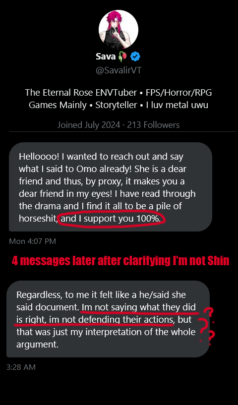 ShinSkullTTV's tweet photo. @SavalirVT do you often give out your "100% support" to people who don't do the right thing and you don't defend their actions?
When you stand with a friend who wasnt done right, you stand against victims https://t.co/jjpHzGxquE