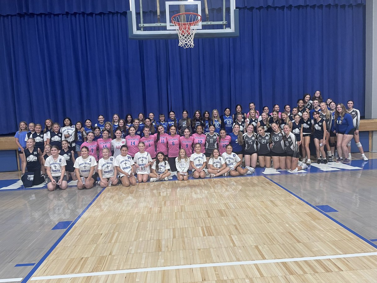 ncchsvball's tweet photo. Thanks to the Sauk Valley Saints &amp; Dixon Catholic volleyball teams for coming tonight and supporting the Comets!  #futurecomets https://t.co/YAIDbcNYXq