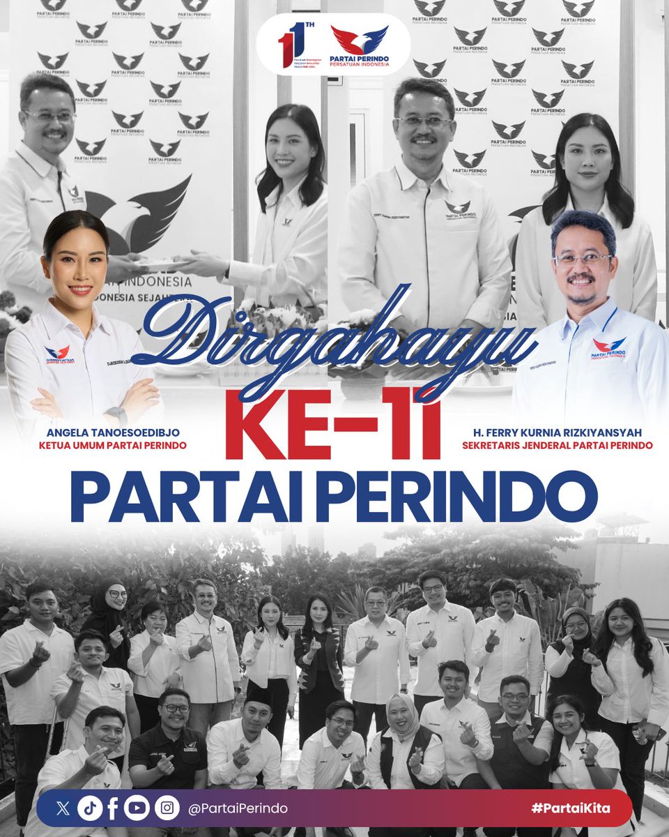 ferryfkr's tweet photo. Dirgahayu ke-11 Partai Perindo,
𝙋𝙚𝙢𝙞𝙢𝙥𝙞𝙣 𝘽𝙚𝙧𝙞𝙣𝙩𝙚𝙜𝙧𝙞𝙩𝙖𝙨, 𝙆𝙚𝙗𝙞𝙟𝙖𝙠𝙖𝙣 𝘽𝙚𝙧𝙠𝙪𝙖𝙡𝙞𝙩𝙖𝙨, 𝙍𝙖𝙠𝙮𝙖𝙩 𝙉𝙖𝙞𝙠 𝙆𝙚𝙡𝙖𝙨.

takzim,
H. Ferry Kurnia Rizkiyansyah
Sekjend DPP Partai Perindo

#HUT11Perindo 
#PartaiKita 
#PartaiPerindo 
#RakyatNaikKelas https://t.co/NpAWX4aI4i