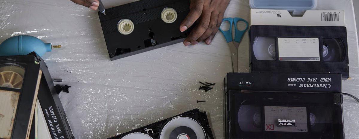 Mr Krishna Raj turns old tapes into timeless treasures, keeping the past alive for his customers, one reel at a time. Read more: str.sg/viz-vhs-tapes-…