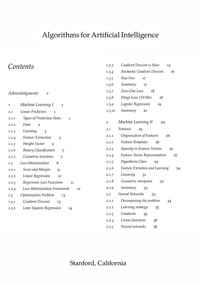 DAIEvolutionHub's tweet image. &quot;Algorithms for AI &amp;amp; ML&quot; - from Stanford

This 69-pages book covers all important algorithms of Machine Learning – now available FREE.

To get: - 
1. Follow (So I can DM you )
2. retweet
3. Reply &quot; Send &quot;
