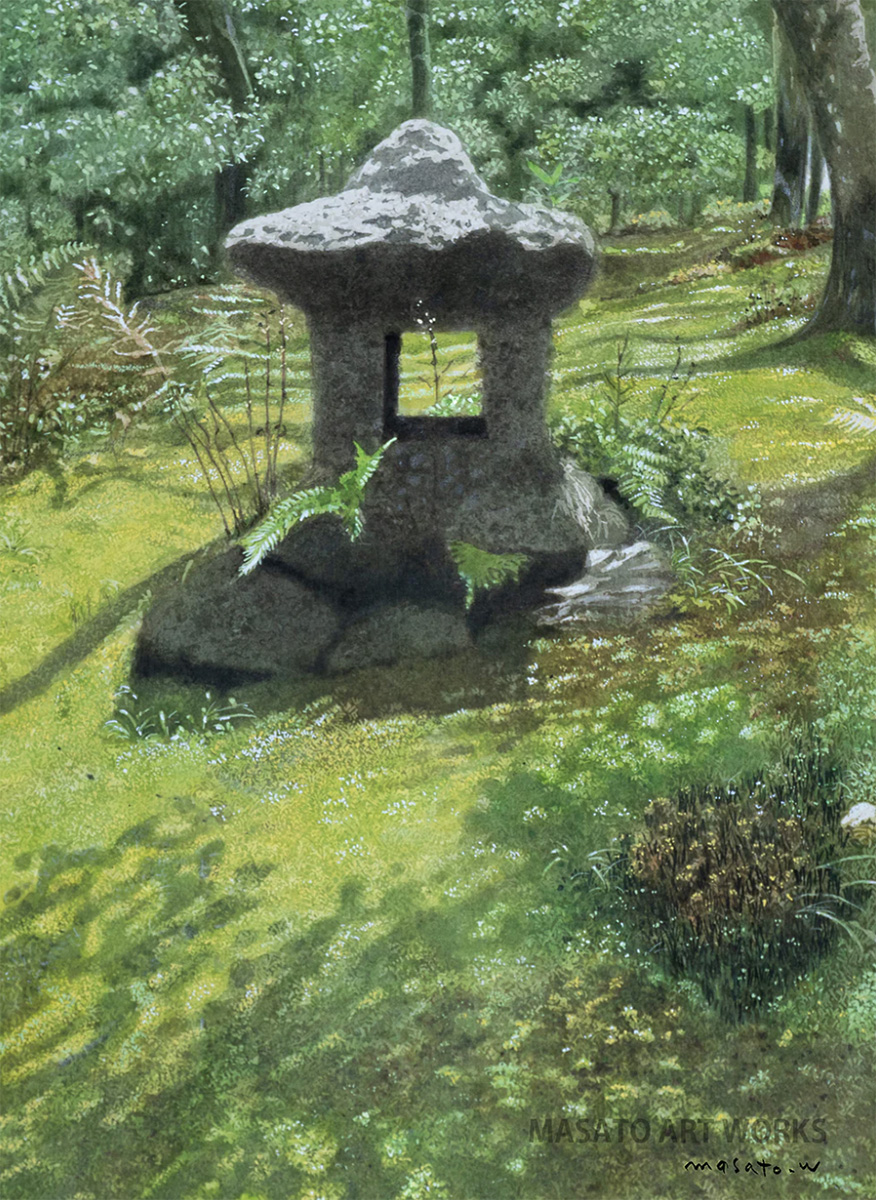 上野の森（水彩画） 上野公園：水彩画・東京風景