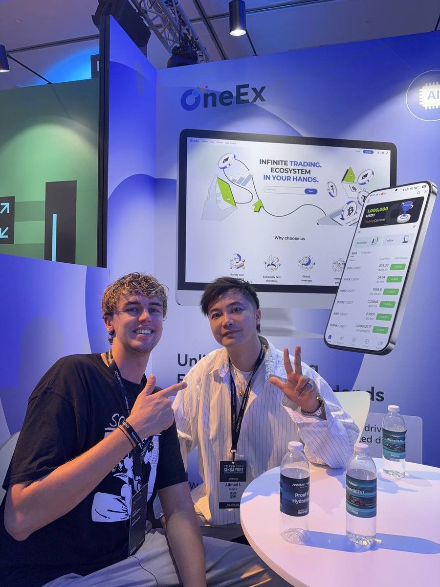 ✅ That’s a wrap for #TOKEN2049 Singapore!
From industry deep dives to high-energy networking — thank you to everyone who stopped by Booth MB5 15 to meet the OneEx team 💥

🌐 We loved sharing how our fast-matching engine, innovative crypto products, and global trading ecosystem