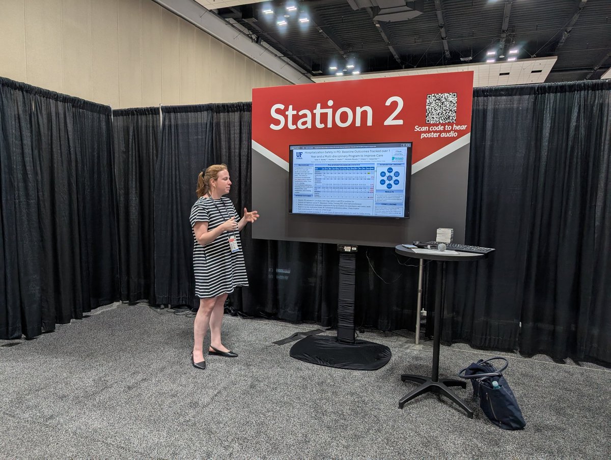 JWongggMD's tweet image. Great poster and talk by @UFMDFellowship alum @AVCarpentier  on hospitalization safety in PD and what we can do to improve inpatient care