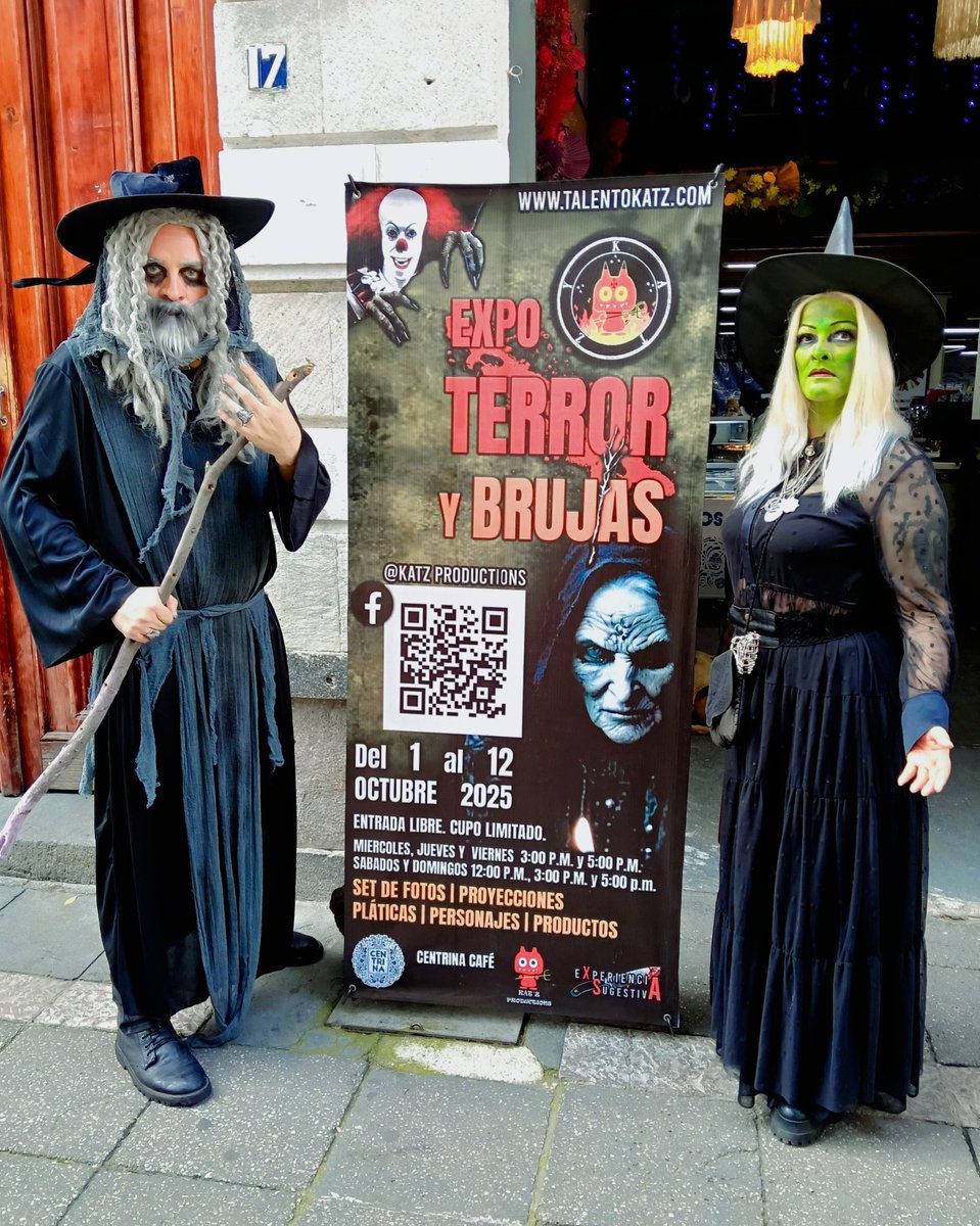 KatzProdsMX's tweet photo. Expo Terror y Brujas en La Centrina 🕯️🧟‍♂️🧙
Plaza de San Juan 15, Col. Centro, CDMX. 

A partir del miércoles 8 de octubre 2025 entrada libre

Toda la información y boletos gratis en este link https://t.co/rzQt7hxDBg

#ExpoTerrorYBrujas #ExperienciaSugestiva #Bazar #Terror #Brujas https://t.co/ON88Z8YTww