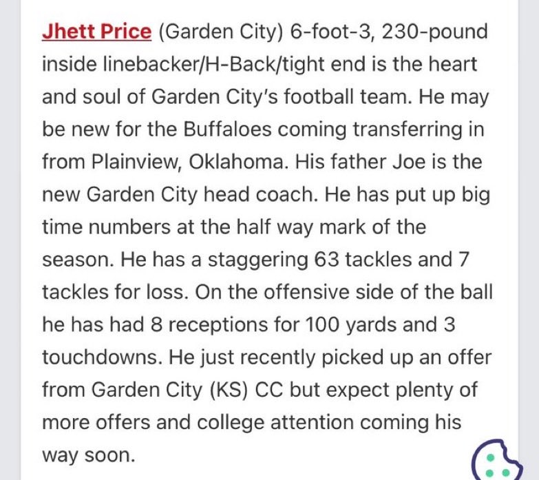 price_jhett's tweet photo. Thank you @Coach_Mitchum for the write up! @PrepRedzoneKS @Price64Price https://t.co/iUmVKzK26Y