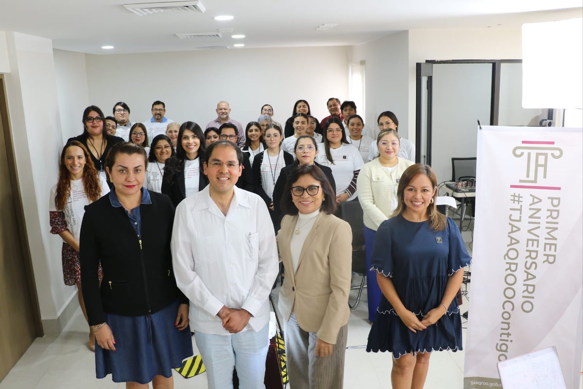 TJAAQRoo's tweet photo. En el marco de su Primer Aniversario, el @TJAAQRoo llevó a cabo la Conferencia “Las Virtudes Judiciales en la Impartición de Justicia”, impartida por el Dr. Gustavo Garduño Domínguez, representante del @CEJ_Mx. https://t.co/TCei15RWqF