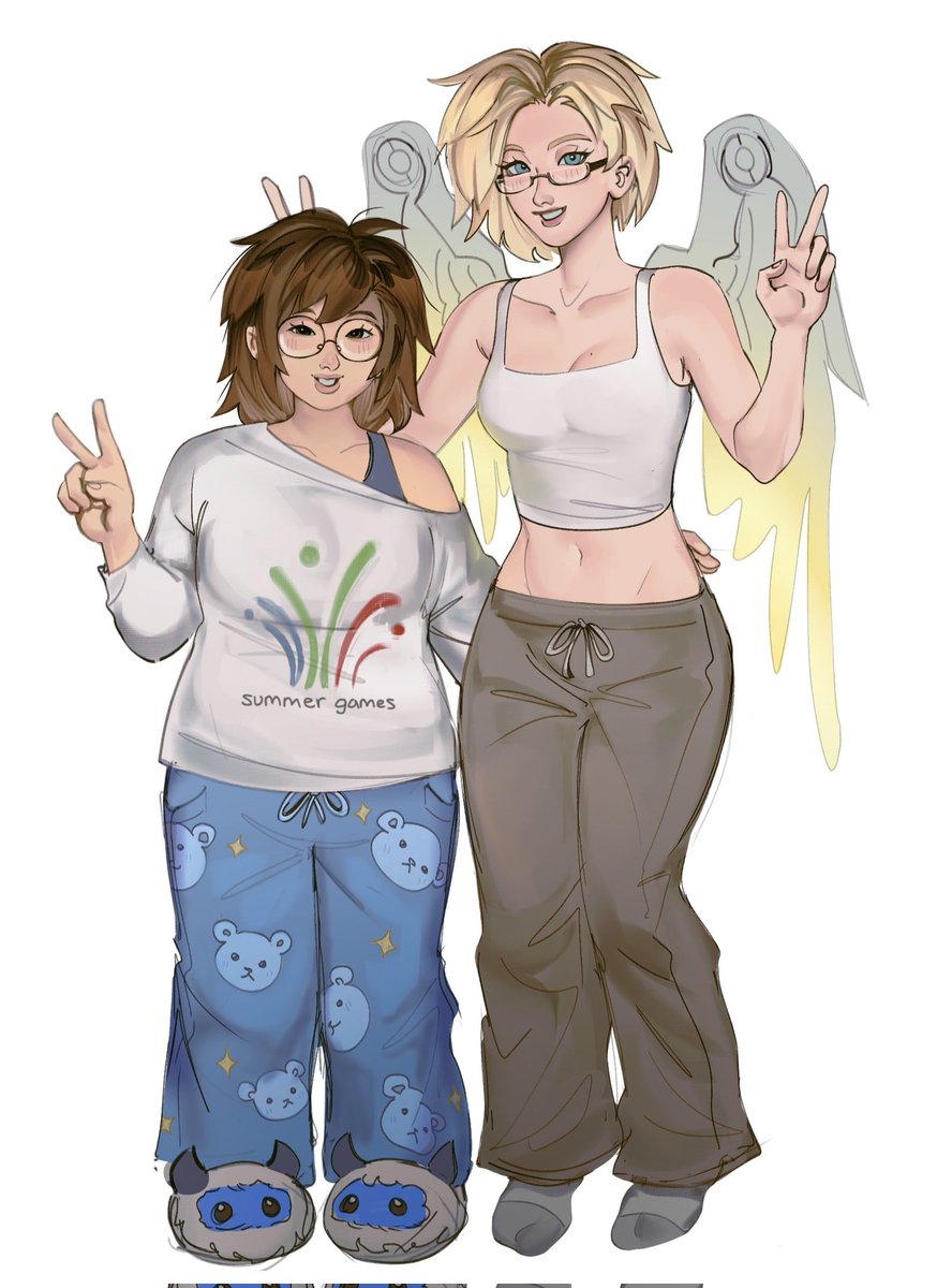 Meicy or SnowAngel finished comfy clothes drawing >< // #mercy #mei