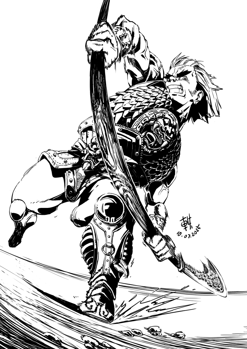 Skycaddie56's tweet photo. GET OUT MY WAY!

#lineart #practice #drawing #digitalart #sketch #findwayout #warrior #purepower https://t.co/0tQNuJdrDl