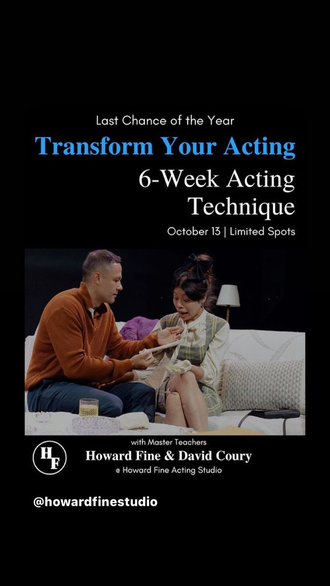 HowardLFine's tweet image. #actingclass