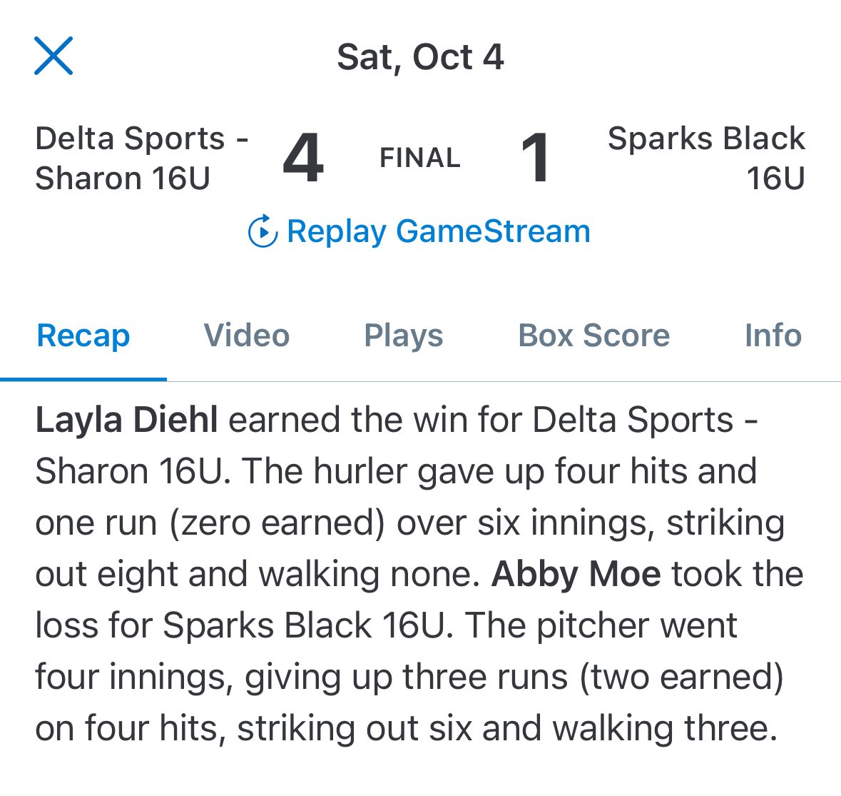 Layla Diehl 2027 Uncommitted tweet media