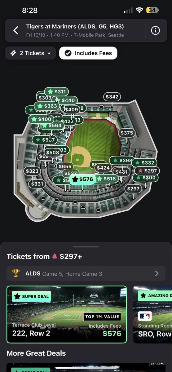 Radjaw's tweet photo. It’s cheaper to fly to Detroit and watch a Mariners playoff game than stay in Seattle to watch one @Mariners https://t.co/PG1wnYVPCA