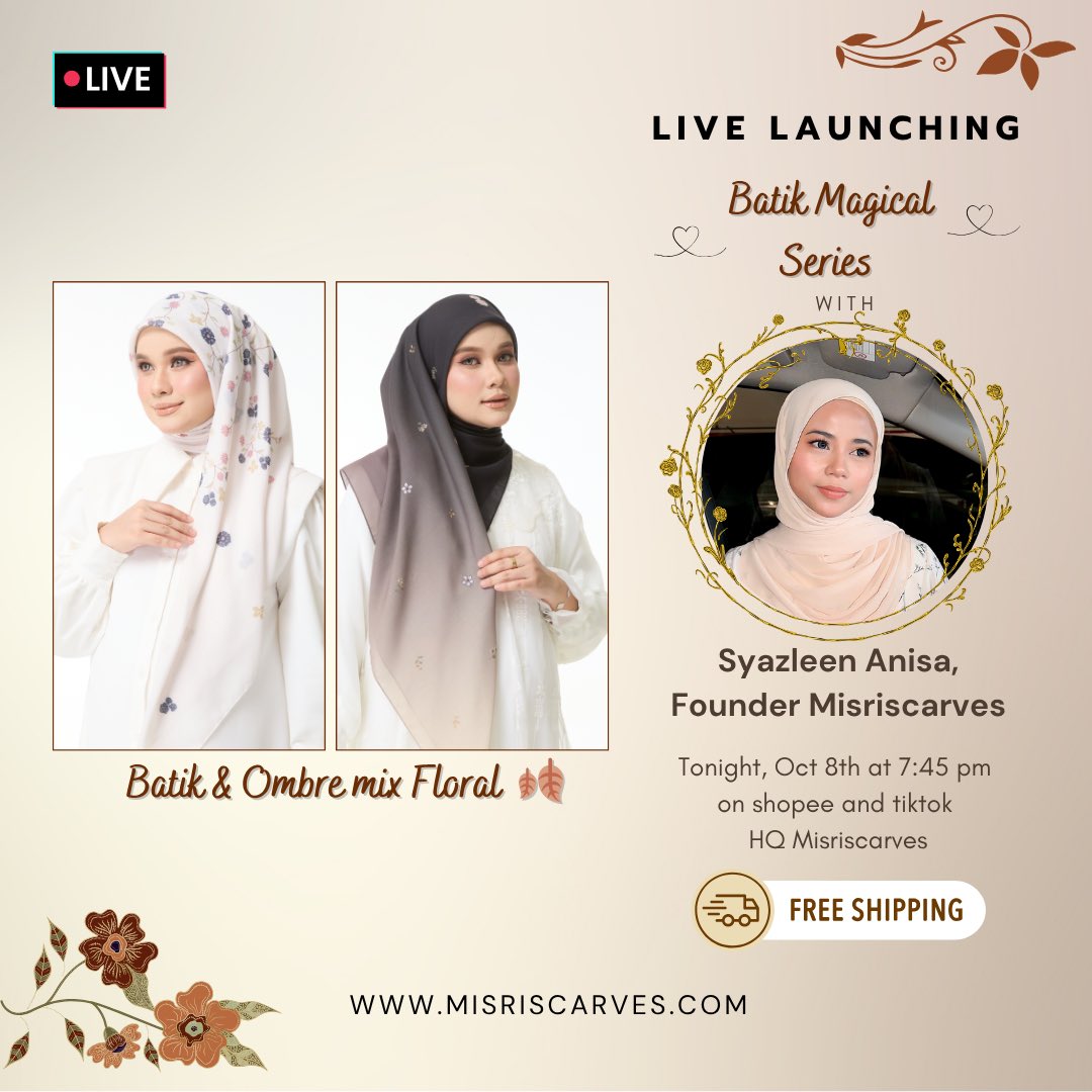 syzleenanisa's tweet photo. Setelah sekian lama tak launching tudung baru sebab wanok, jom lah masuk live saya malam ni. Ada hadiah menanti anda 🫶🏻✨

Sebelum tu quote dulu code apa korang suka! https://t.co/DM6fLdcD8c