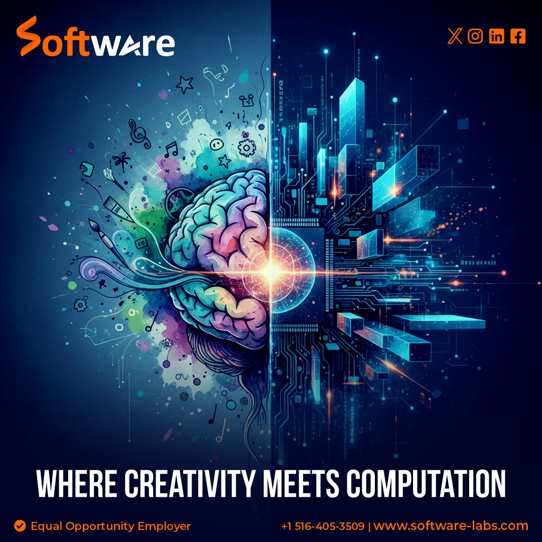 softwarelabs25's tweet image. When imagination fuses with intelligence, innovation is born. This is where creativity meets computation — the art of blending ideas with technology.

#CreativityMeetsTechnology #DigitalInnovation #AIandDesign #FutureOfTech #TechCreativity #ArtificialIntelligence #Innovation