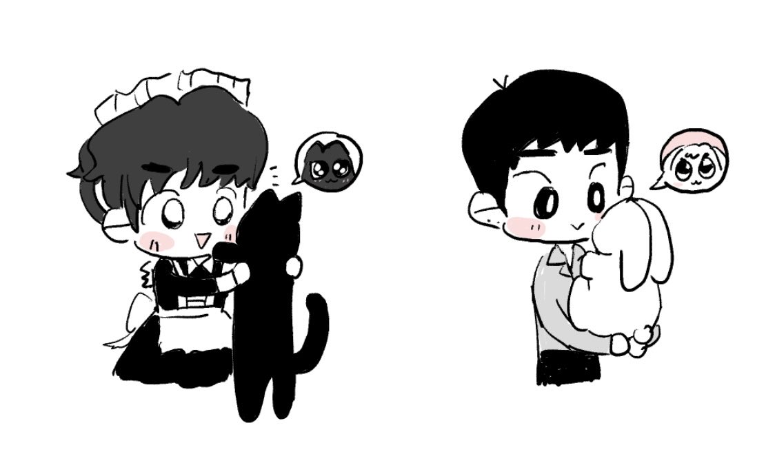 likedaynni's tweet image. 구님의 나의 고양이 주인님에 나오는 영필입니다🤍🩷