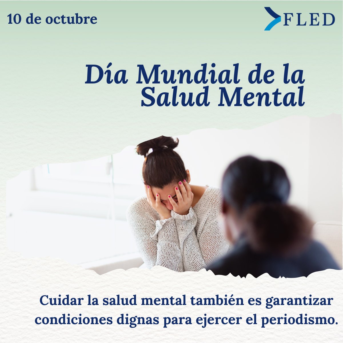 Garantizar descanso y espacios seguros de atención es esencial para proteger la salud mental de quienes ejercen el periodismo en contextos adversos. 🧠📰

#DíaMundialDeLaSaludMental #LibertadDePrensa #FLED