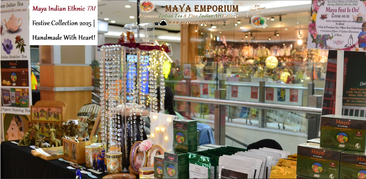 MayaIndianArts1's tweet photo. Exhibition of our Maya Indian #Ethnic #FestiveCollection 2025-#handmade With Heart @ #Pittwater last weekend. #MayaEmporium #mayaofaustralia #indianteainaustralia #indianteainnewzealand #IndianTea #IndianArts #looseleaf #MayaFest2025 #festivetime #FestiveGifts #Homedecor #gifts https://t.co/5dzTksdDRV