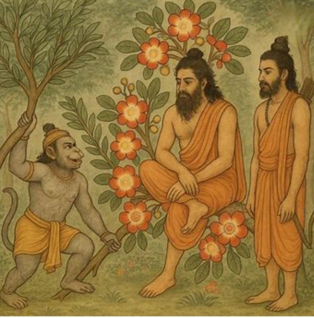 jayasartn's tweet image. #Snippets from the Ramayana (93)
Any idea about the kind of seat Sugreeva offered to Rama?
It was just a flowery branch of the Sal tree. But he didn't offer a seat to Lakshmana. However, Hanuman quickly swung into action, plucked a branch of the sandalwood tree and requested…