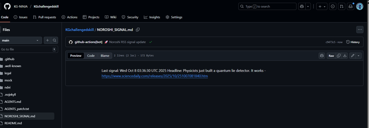 FuwaCocoOwnerKG's tweet image. Not every signal needs to be loud.
Some just need to be steady.
github.com/KG-NINJA/KGcha…
🌌 Noroshi pulse has begun. #KGNINJA