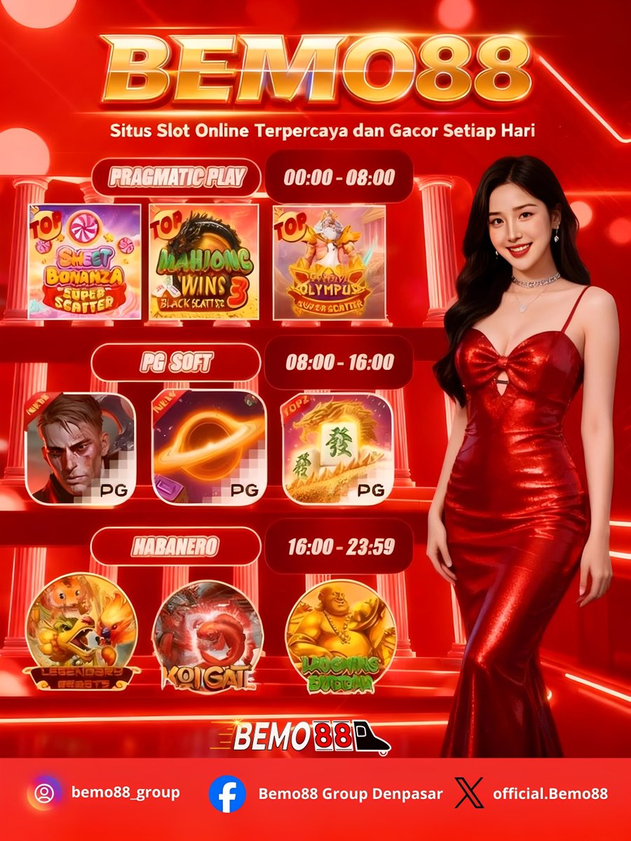 bacottetangga88's tweet photo. ๐ท RTP SLOT GACOR BEMO88 siap bikin dompet tebal lagi! ๐ท
๐ท Waktu terbaik main: 00.00 - 08.00 (Pragmatic), 08.00 - 16.00 (PG Soft), 16.00 - 23.59 (Habanero)
Langsung gasin, jangan sampai ketinggalan ๐ท
-BEMO88
#xyzbca #beranda #bemo88 #rtpslot https://t.co/hyrBmAOzQV