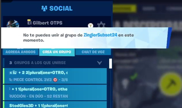 gilbertgar24's tweet photo. nunca puedo entrar a jugar con mis amigos siempre me sale ese mensaje y ya ni puedo jugar con ellos @FortniteStatus @EpicGamesES cada actualización es peor para poder jugar, si preguntan por la plataforma es en xbox https://t.co/ANrUaA5h79