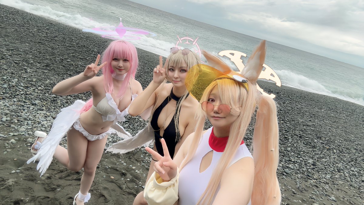 『プライベートビーチ・浜辺』
#まだまだ水着のティーパーティ1004 🫧🫖
#BlueArchiveCosplay