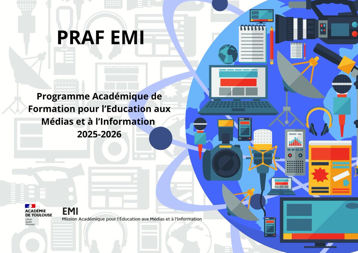 📌PRAF EMI 2025-2026 | Académie de Toulouse📌 Thématiques #IntelligenceArtificielle #citoyenneténumérique #espritcritique #culturemédiatique.  💡S'inscrire aux modules de formation pedagogie.ac-toulouse.fr/emi/se-former/…
<a href="/MCURRIAS/">Mathilde CURRIAS</a>
<a href="/eduscol_EMI/">éduscol EMI</a>
<a href="/Clemi_Toulouse/">CLEMI Toulouse</a>
<a href="/BenmiloudKarim/">Karim BENMILOUD</a>