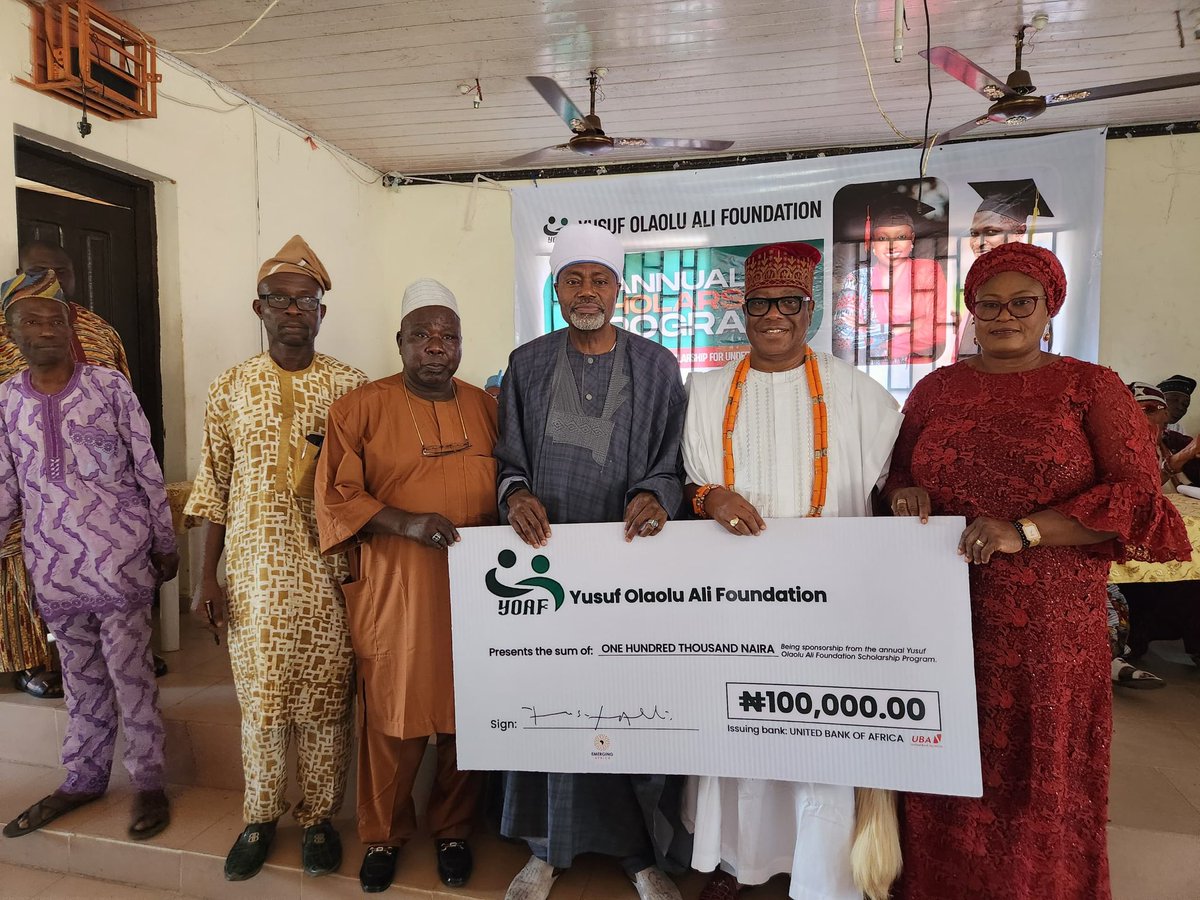 Yusuf Olaolu Ali Foundation tweet media