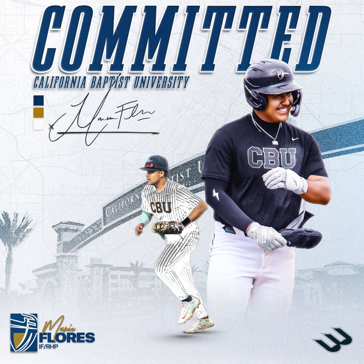marioflloress's tweet photo. Grateful and honored to announce my commitment to Cal Baptist University #lanceup @matt_silberman7 @jordanaboites @CBUbaseball https://t.co/ICRCiomK2X