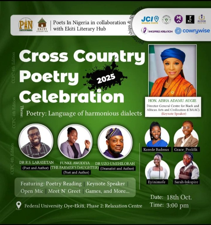 SarahInkspires's tweet image. Yes,I will be performing!💜🤍
Poetry always!

@Nigerianpoets