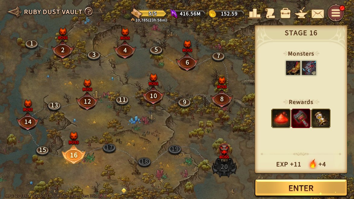 NineChronicles's tweet image. Keep raiding the Event Dungeon — the Ruby Dust Vault awaits 💎

Forge mighty Runes, unleash glowing Auras, and power up your stats PERMANENTLY