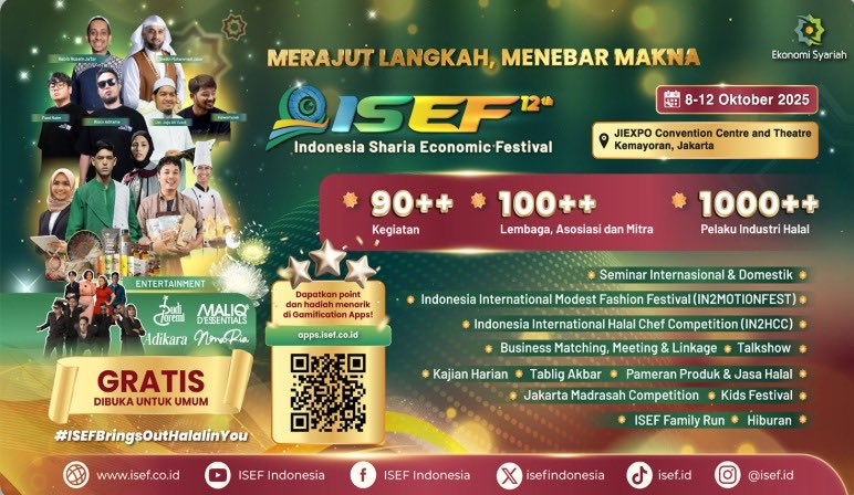 ryzkaa09_'s tweet photo. Ramaikan ISEF 2025 di JiExpo Convention Centre, Kemayoran dan akan banyak acara beberapa hari kedepan
#ISEF2025  #EkonomiSyariah  #IndonesiaShariaEconomicFestival    #OneStopShariaSolution#IndonesiaHalalShowcase
@isefindonesia  @bank_indonesia https://t.co/P11lDhTP4u
