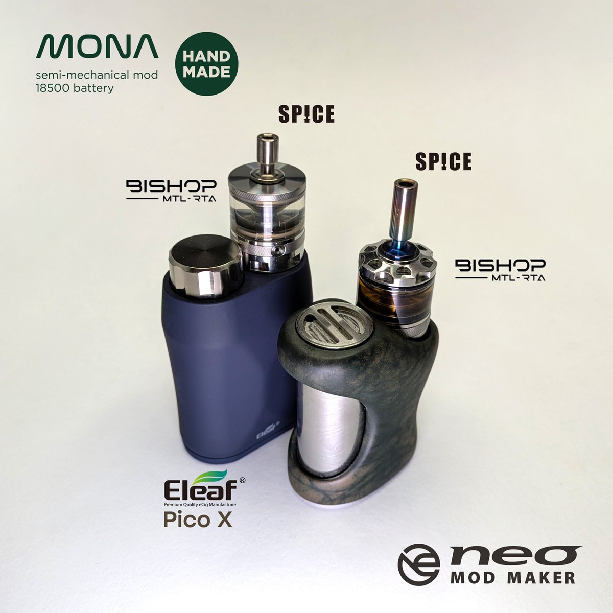 NEO27809986's tweet image. お疲れ様です(^^)

MONAのサイズ感が知りたいとDMを頂いたので
画像をアップしておきますね😆

使っているPicoがあまりにも汚かったので
大きさの比較はPicoXです（笑）

”SPICE”ホントかっこいい👍

#MOD_NEO #VAPE #SemiMechanical #stealth #handmade #3D #SPICE