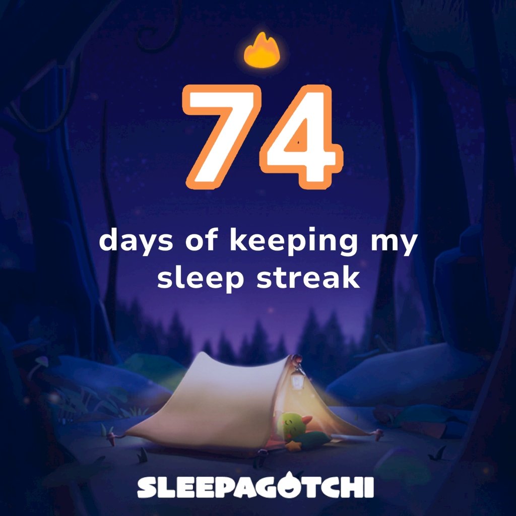 SaintAnger1983's tweet photo. Got a sleep streak!
Join me on Sleepagotchi.
https://t.co/cAkfRiOo37 https://t.co/vjNrM1ISnm