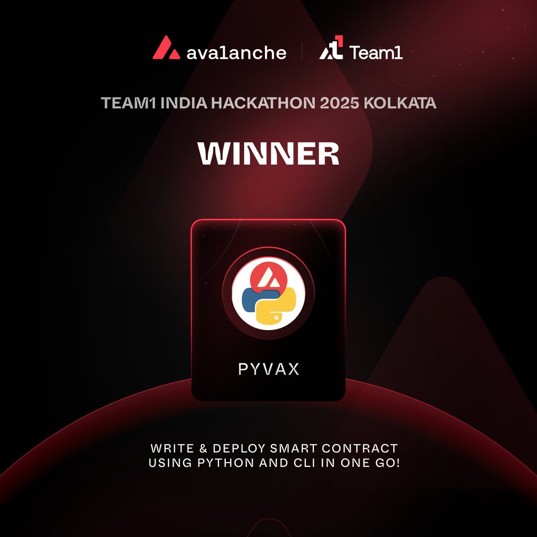 <a href="/PyVax/">pyVAX</a> by  <a href="/its_punit05/">Punit Pal | BUILDER BASE 🇮🇳</a> , <a href="/officiali_mannu/">Mannu</a> , <a href="/0xshukla/">Shashwat Shukla 💎</a> , @rounaksoni4u