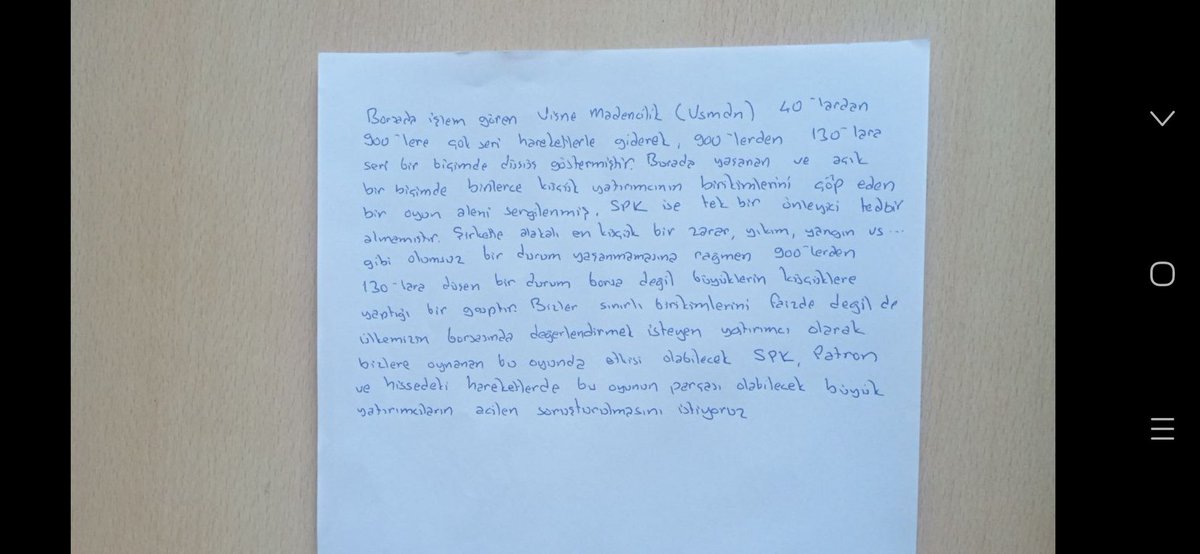 Sapile33's tweet image. #vsnmd
Bir yatırımcının haklı serzenişi. #spk zaten birşey yaptığı yok. Bunu cimere atmalıyız. Yoksa soygun devam eder.
