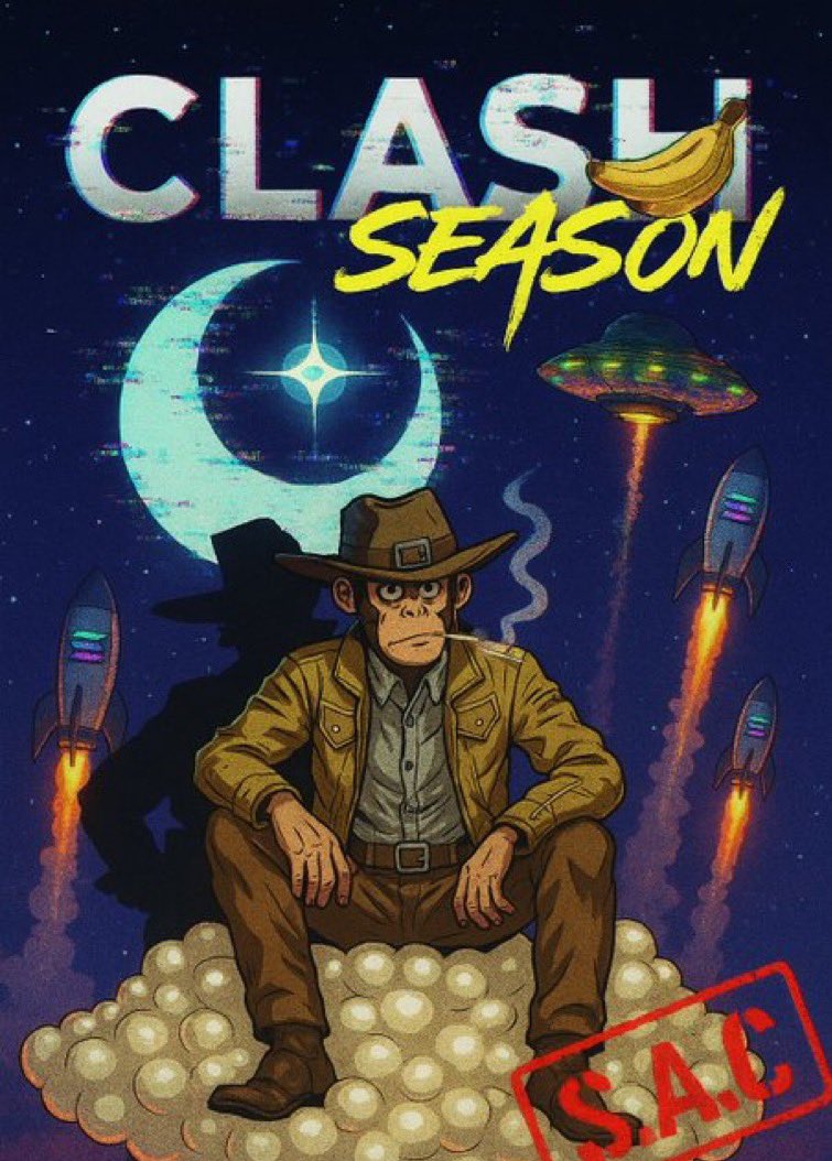 There was once a time when Apes fought over bananas
Simply throwing bones

…that was, before they got Stoned anyway 🤷‍♂️ 

Now they fight over galaxies. 🪐
…commanding spaceships

So assemble your fleet for the SAC PvP/PvE strategy game on Solana

And Gear up for $CLASH 
LFGame