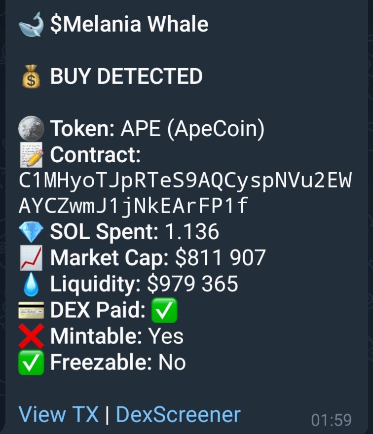 Whales Calls bot will no longer show whether a token is mintable or freezable, simply because I’ve adjusted it so it won’t display tokens that are mintable or freezable at all.
$AKIRA #Solana
CA: GwXvPgGQDEhy71yxjghTKDRsPSgUFwf2s4wkD4Xgpump