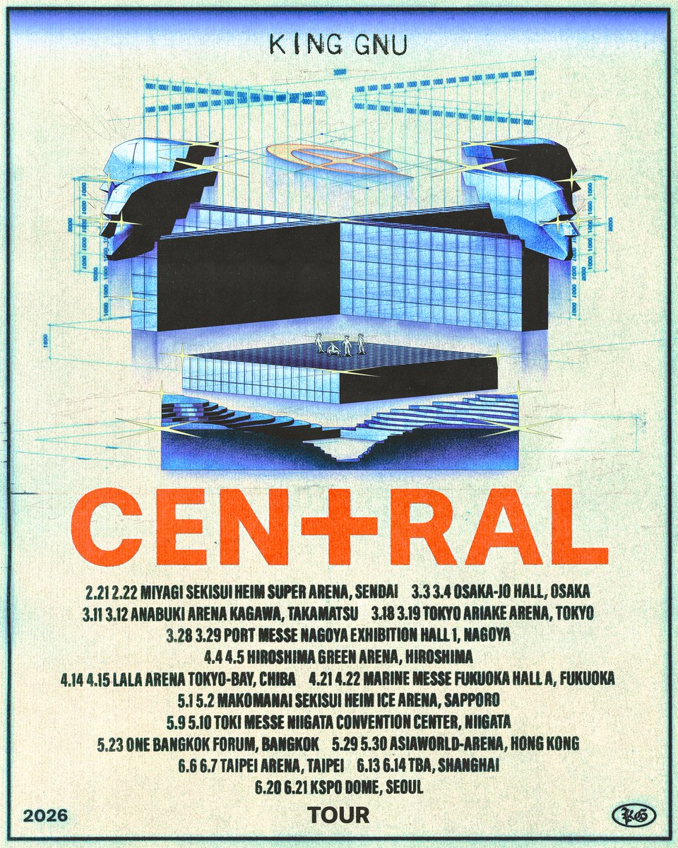 🔥情 報 解 禁🔥／ 「King Gnu CEN+RAL Tour 2026」 King Gnu 初の