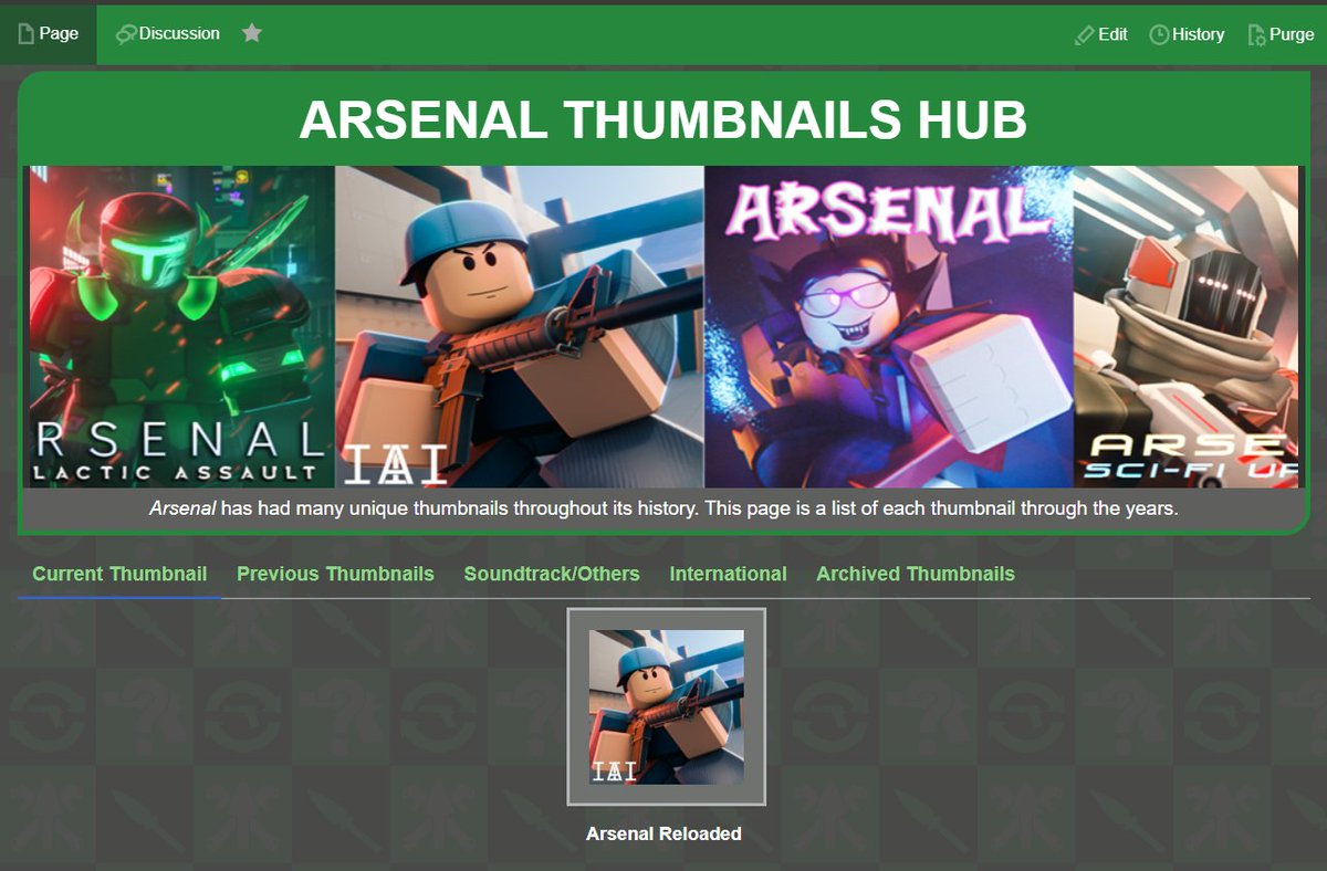 RBLXArsenalWiki's tweet photo. Heya, it's been a long time since I posted something actually related to the wiki, but we are in process of moving to Miraheze.

If you guys wanna help make this wiki on top of search engine, I recommend editing and browsing the wiki in order to stay alive
https://t.co/W2INOgzfcj https://t.co/ikv5Tofv9V