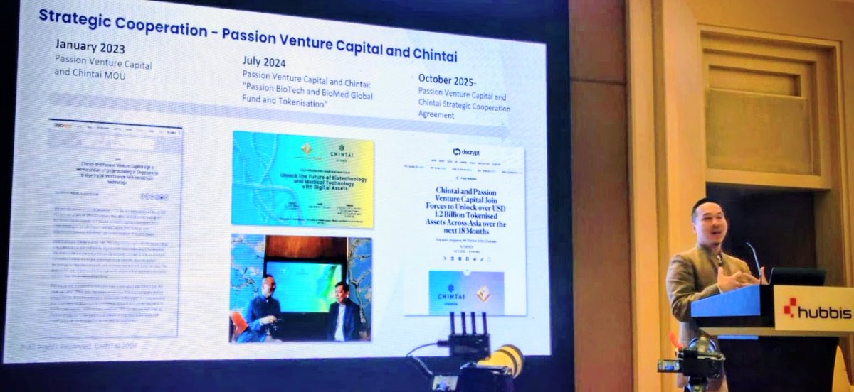 Chintai’s Chief Growth Officer shares the recent Strategic Cooperation agreement with Passion Venture Capital at the <a href="/hubbisnews/">Hubbis</a> Digital Wealth Forum with leading fund managers and MFOs. <a href="/chintaiberry/">Coco</a> also presented the SmartGold, HoneyB, and DNA Deal Desk use cases.