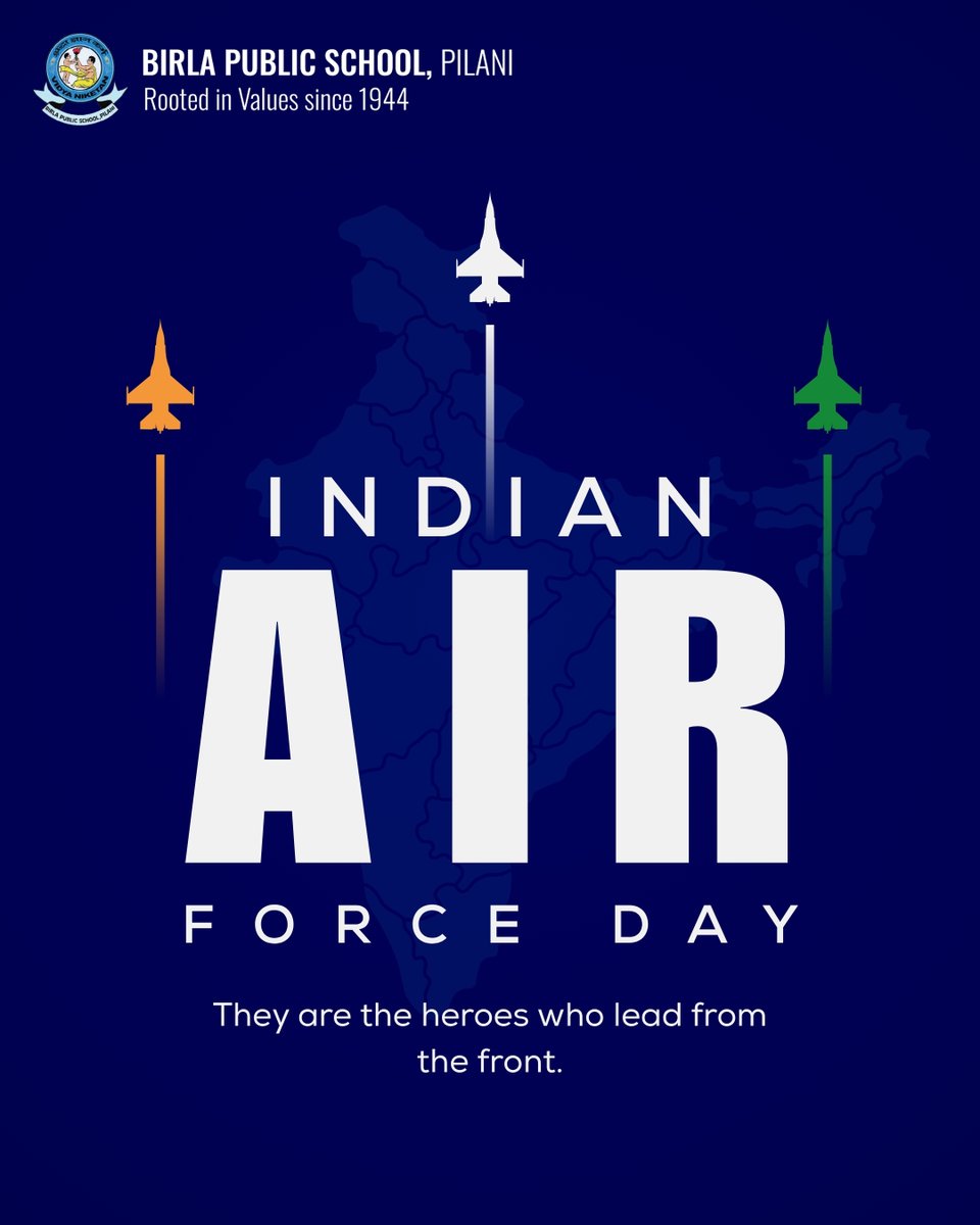 Happy Indian Air Force Day!

Today, we honor the brave men and women of the Indian Air Force—true leaders who exemplify courage, skill, and selfless service. 
A soaring salute to the guardians of our sky.

#IndianAirForceDay #BPSPilani #BETPilani #Leadership #Service