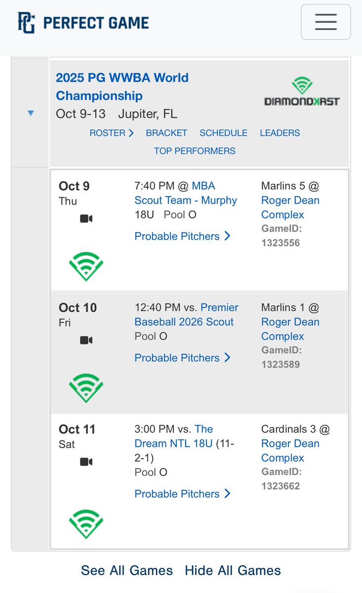 Extremely excited to be heading to Jupiter, Florida to compete with the GBG National 2026 squad in the 2025 PG WWBA World Championship…Here is our pool play schedule!!!
#BusinessTrip